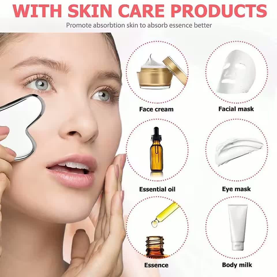 Facial roller in use